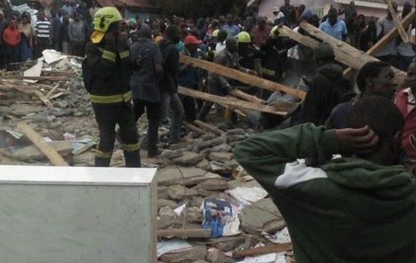 Collapsed building in Kenya