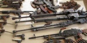 Guns seized from soldier