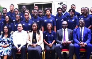 L-R: Acting Group Chief, HSSE & Sustainability, Dangote Industries Limited, James Adenuga; Group Head, Learning and Development, Dangote Industries Limited, Felicia Onyechi; Group Chief, Human Resources Officer, Dangote Industries Limited, Nglan Niat, and Group Head, Dangote Academy, Nwaji Jibunoh, at the Dangote Graduate Trainee Induction/inauguration Programme, held in Lagos on Monday, September 18, 2023